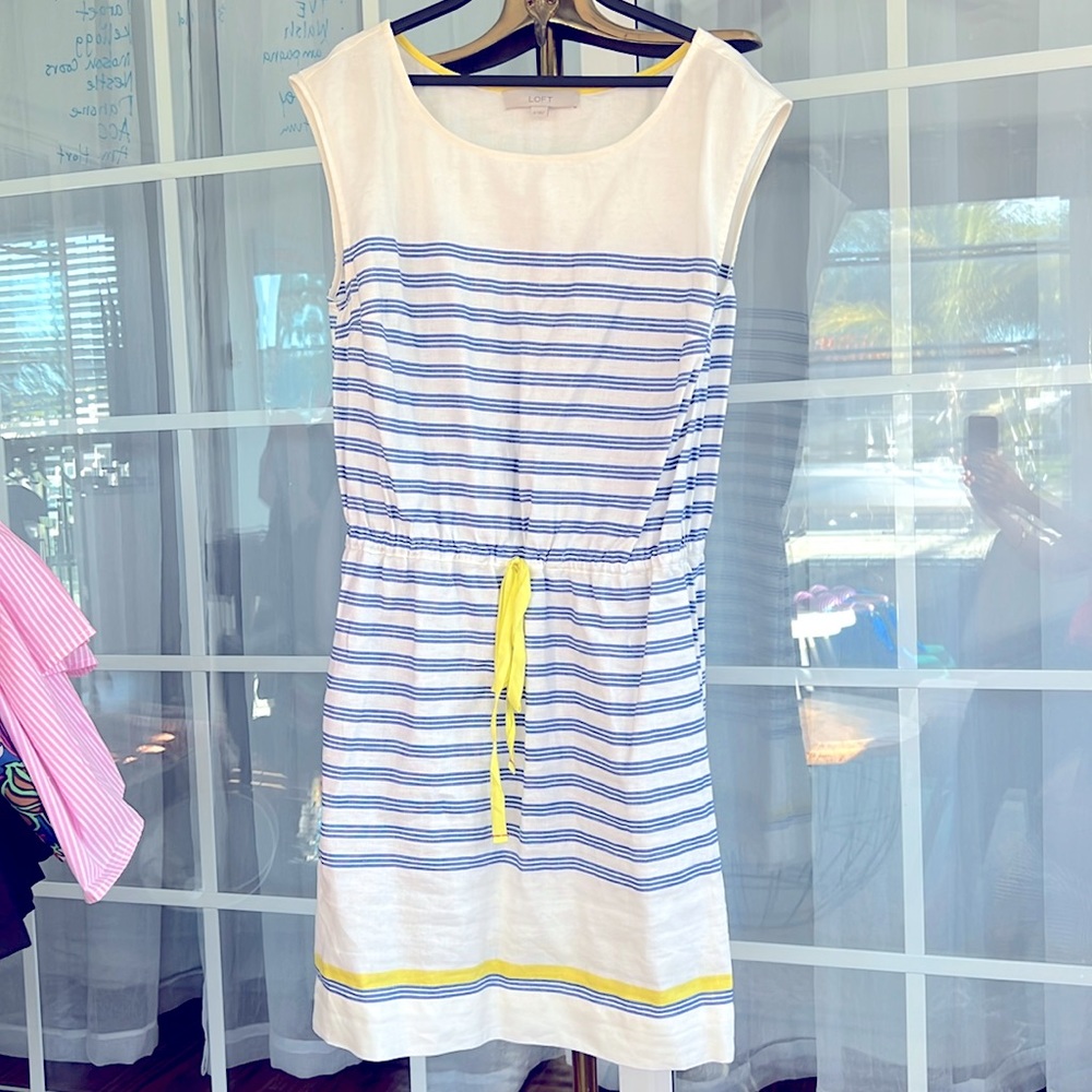 Striped linen dress